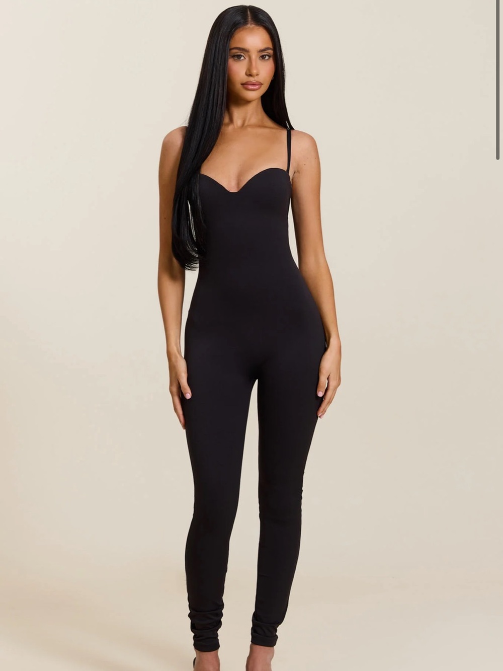 Slim Black Strap Jumpsuit